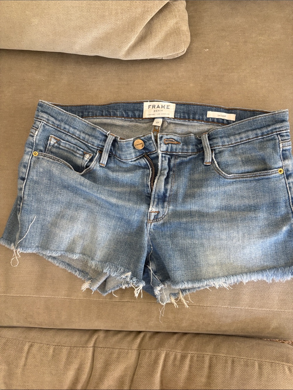 Frame jean shorts women